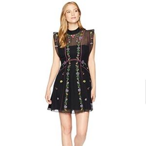 Free People Riviera Embroidered Illusion Dress